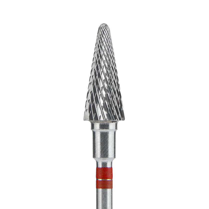 Broca de Tungstênio Tipo Cone - Para canhotos - Staleks - Vermelha