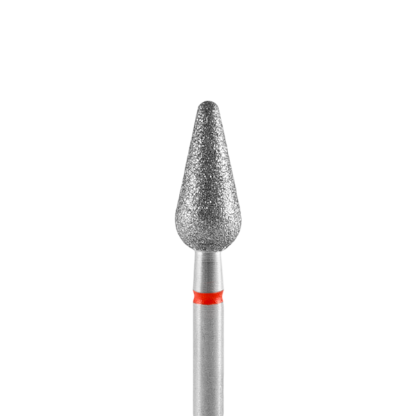 Broca Diamantada Tipo Pêra Arredondada - Staleks - Ø 5mm - Vermelha - FA101R050-12-18fce97a-7da5-4539-8444-b3472cb07785