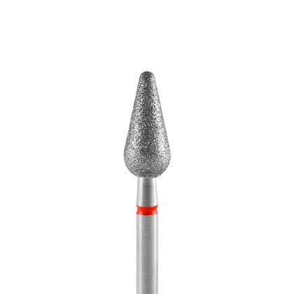 Broca Diamantada Tipo Pêra Arredondada - Staleks Pro - Ø 5mm - Vermelha - FA101R050/12