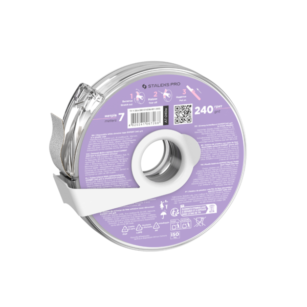 Lixa Refil em Rolo Adesiva - Staleks - com estojo - 7 metros - AT-240w-a3555701-806e-43c7-8ab1-43538ab0e8f5