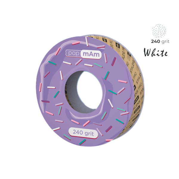 Lixa Refil em Rolo papmAm de Inserção Branca - Sem Estojo - 240 Grit - 7 metros - ATSC-240w-456ef9c7-06d0-4dd9-91fc-dc89fe130a12
