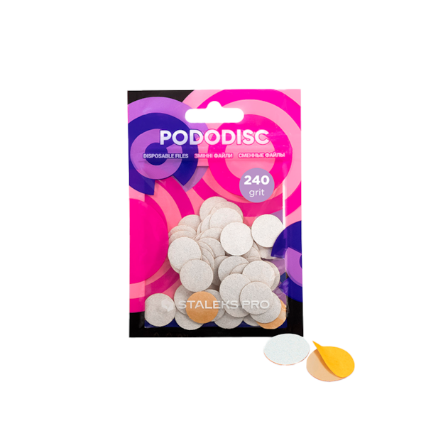 Lixa Refil para Disco de Pedicure Staleks , Grão 240 (50 un) - PDF-15-240w-1f59e948-9251-42ac-87df-5c9c7fbcfd0f
