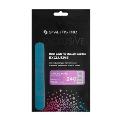 Lixa Refil Reta - Adesivo - Exclusive - Grão 240 - (50 unidades) - DFEX-22-240