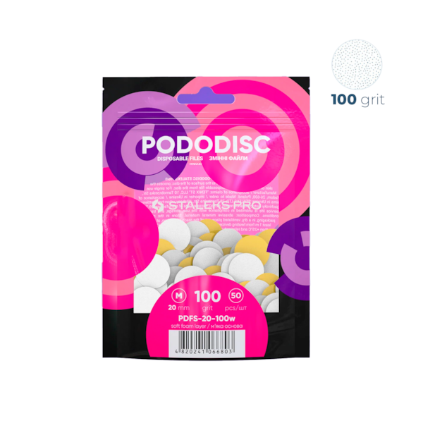 Lixa Refil Soft para Disco de Pedicure Staleks , Grão 100 (50 un) - PDFS-20-100w-e720ecfb-3a15-495d-ba3e-5e6ff42eaf19
