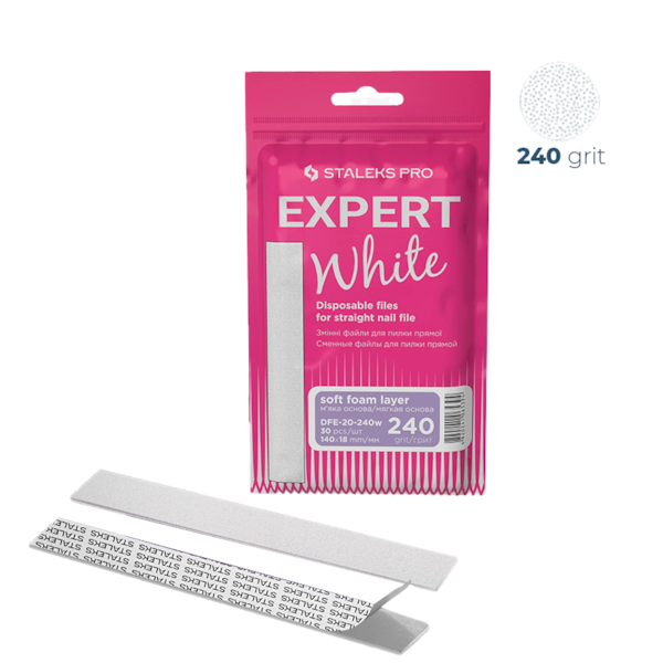 Lixa Refil Staleks - Grão 240 - Larga - Série Expert 20 - 30 unid. - DFE-20-240w-c0476da4-c94b-4e7d-b61a-5d916564a834