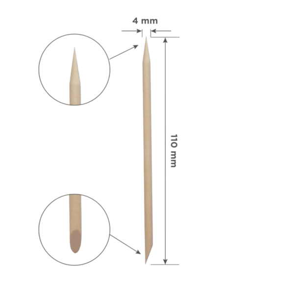 Palito de Laranjeira - Staleks - para manicure, madeira 110mm (100 unidades) - DOS-30-100-6dcf18bc-cc65-4d6a-b5da-5f2f7b683fff