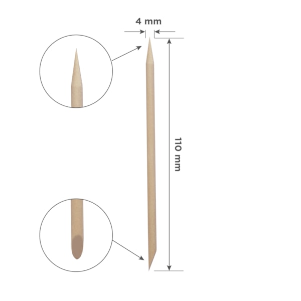 Palito de Laranjeira - Staleks PRO - para manicure, madeira 110mm (100 unidades) - DOS-30-100-69655bf2-c203-4b15-96b6-4dfc92dae9ec