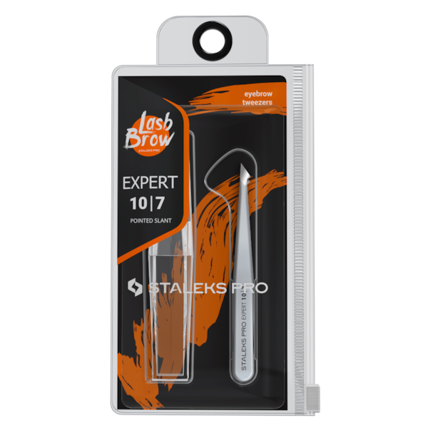 Pinça de Sobrancelha Staleks Pro - TE-10-7 - Série Expert 10 - Inclinada e Pontiaguada-80b6b897-3380-4cc0-8bed-986cd5125d29