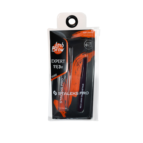 Pinça de Sobrancelha Staleks Pro - TE-11-3- Roxa - Série Expert 11 - Chanfrada Larga-ed917052-532c-4064-a872-aff99257c9d0