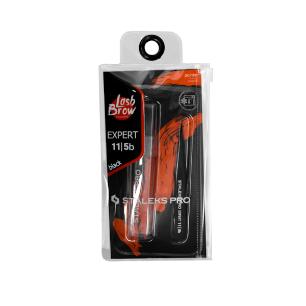 Pinça de Sobrancelha Staleks Pro - TE-11-5 - Preta - Série Expert - Ponta Fina-7f8c552b-721d-4d55-b157-c2c06da77225