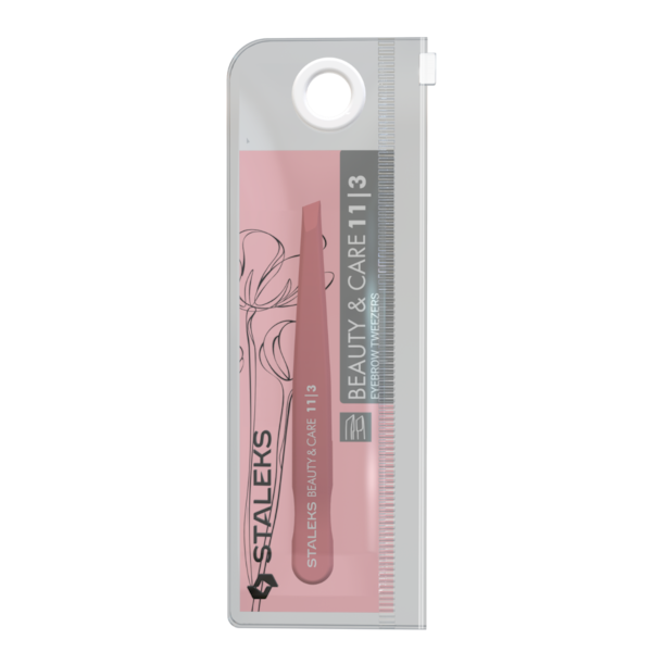 Pinça de Sobrancelha Staleks - Série Beauty e Care 11 - Chanfrada Pink - TBC-11-3-4ff679a2-9ac2-45e4-83f8-f83bea1dd16c