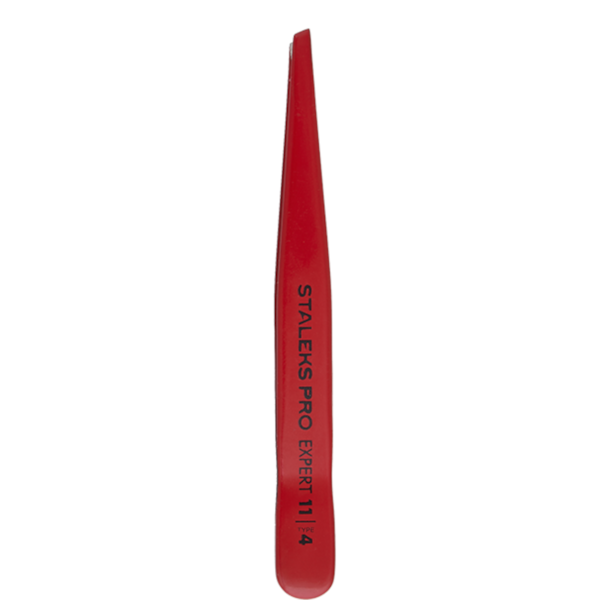 Pinça de Sobrancelha Staleks - TE-11-4 - Vermelha - Série Expert 11 - Chanfrada-28c38cbf-9f24-4059-9a67-bba96d3e1075
