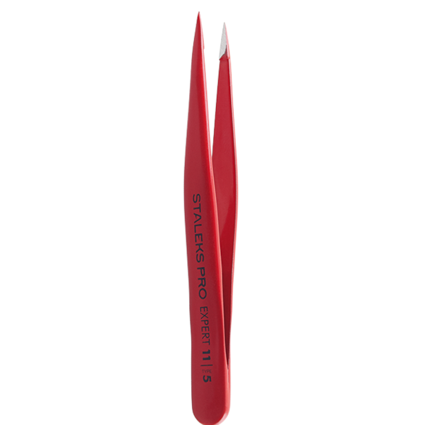 Pinça de Sobrancelha Staleks - TE-11-5 - Vermelha - Série Expert 11 - Ponta Fina-5e70b2e1-fb82-4a4c-9418-3946d9e52334