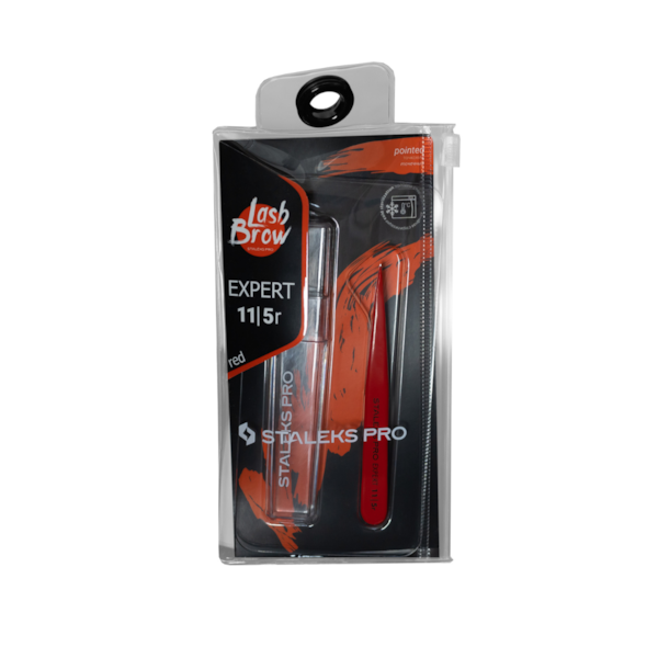 Pinça de Sobrancelha Staleks - TE-11-5 - Vermelha - Série Expert 11 - Ponta Fina-218ef695-513b-4f54-8256-ea45e5a0f37b